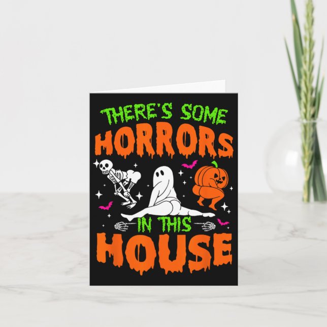 There's Some Horrors In This House Fun Halloween  Card (Front)
