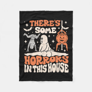 There's Some Horrors In This House Ghost Pumpkin H Fleece Blanket