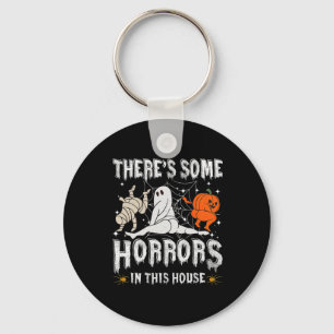 There's Some Horrors In This House Ghost Pumpkin H Key Ring