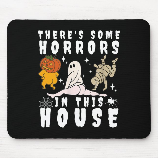 There's Some Horrors In This House Ghost Pumpkin H Mouse Pad (Front)