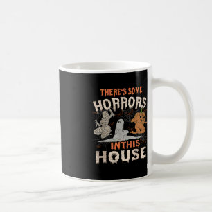 There's Some Horrors In This House Halloween Pumpk Coffee Mug