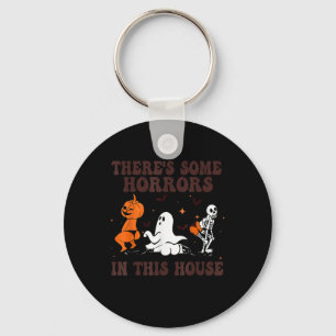 There's Some Horrors In This House Halloween Pumpk Key Ring