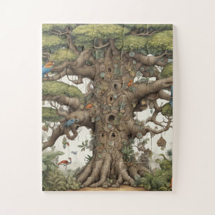 There's something about huge trees with animal sha jigsaw puzzle