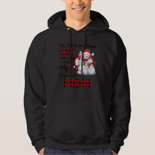 There's These Kids They Call Me Mum Snowman Hoodie