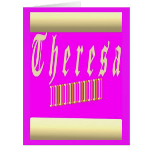 THERESA NAME GOLD AND PINK GRAPHICS