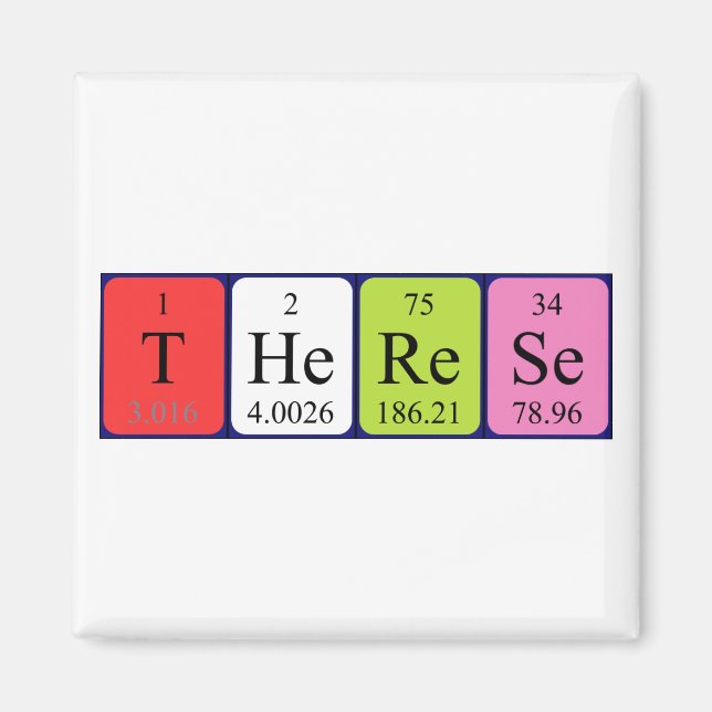 Therese periodic table name magnet (Front)