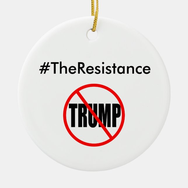 #TheResistance Ceramic Tree Decoration (Front)