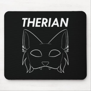 Therian Furry Animal Mask Wolf Cat Dog  Mouse Pad