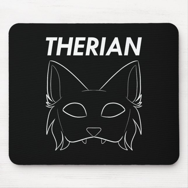 Therian Furry Animal Mask Wolf Cat Dog  Mouse Pad (Front)
