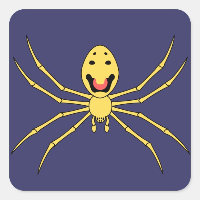 Theridion grallator AKA Happy Face Spider Square Sticker (Front)