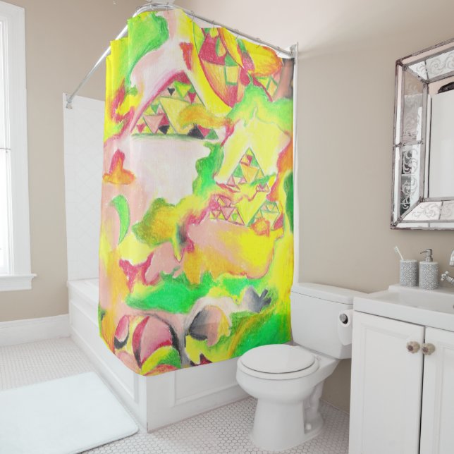 Thermal Abstract by AnyaC Shower Curtain (In Situ)