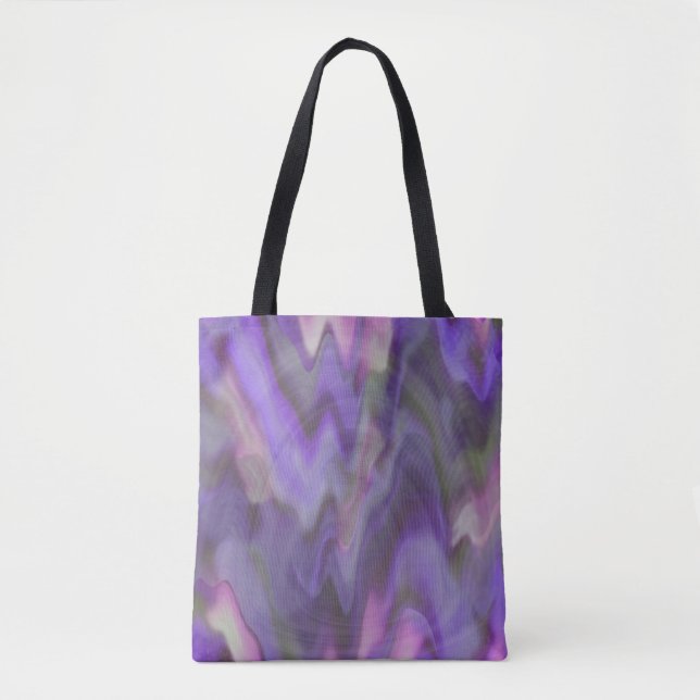 Thermal purple waves tote bag (Front)
