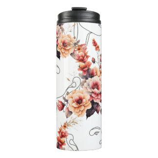 THERMAL THUMBLER FACE LINE IN FLORAL PRINTS TUMBLER