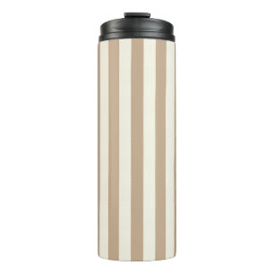 Thermal Tumbler Beige & Brown Stripe