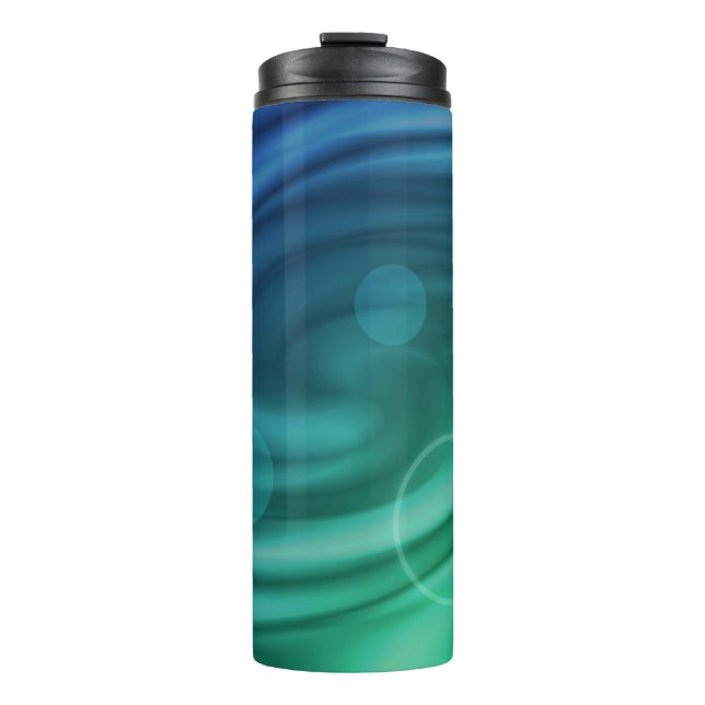 Thermal Tumbler Blue And Green Vortex (Front)