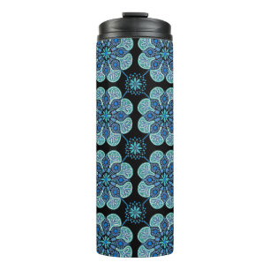 Thermal Tumbler blue on black medallion 