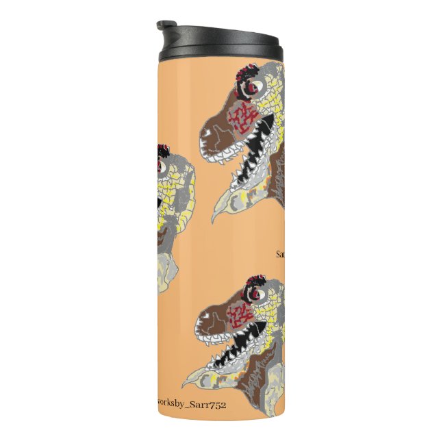 Thermal Tumbler : Dinosaurs Open Mouths (Rotated Right)