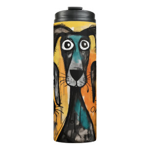 Thermal Tumbler Dog Puppy Red Hearts