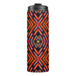 Thermal Tumbler Fiery Red Flame Orange Black