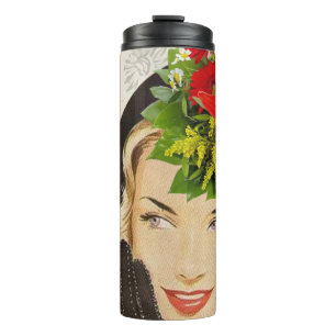 Thermal Tumbler Floral Vintage