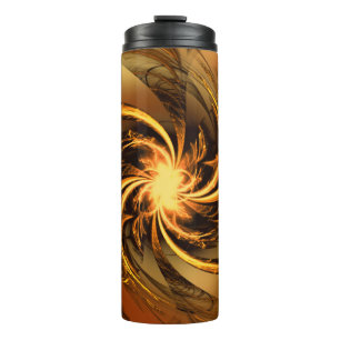 Thermal Tumbler Fractal Twisted Glow Yellow