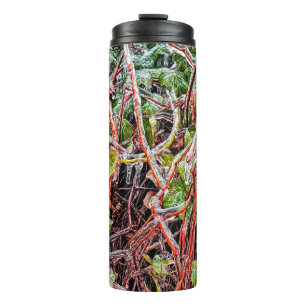 Thermal Tumbler Freezing Rain On Green Ivy Vines