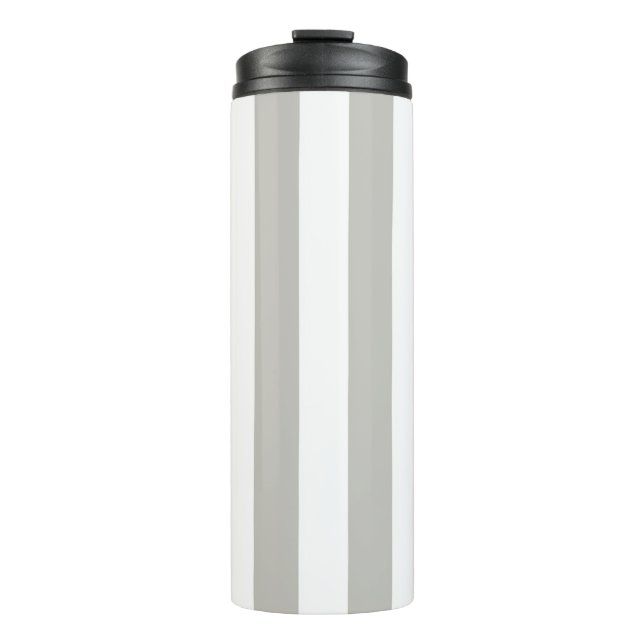 Thermal Tumbler Grey & White Stripe (Front)
