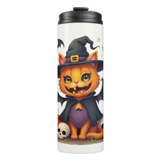 Thermal Tumbler Halloween Witch Cat