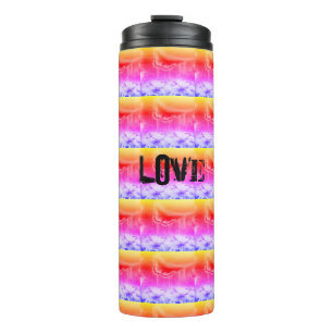 Thermal Tumbler LOVE PINK - ORANGE -MANDALA MODERN