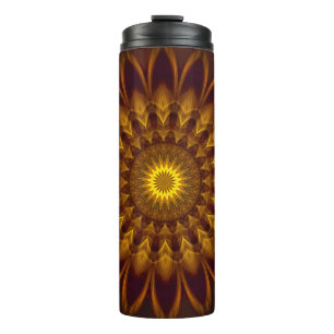 Thermal Tumbler Mandala Pattern Earth Colours