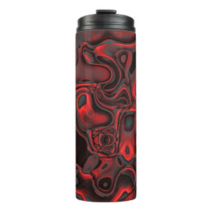 Thermal Tumbler Red Dominant Gemstone Pattern