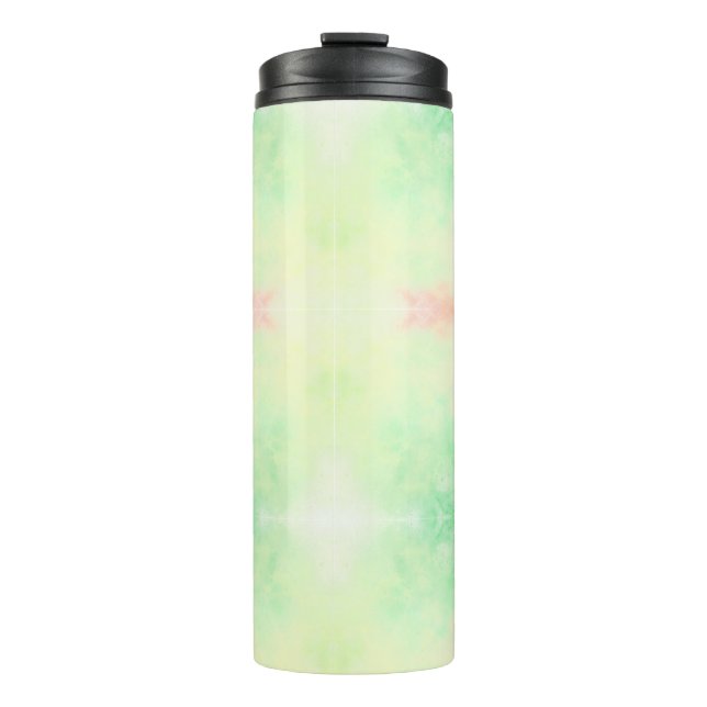 Thermal tumbler with a black lid (Front)