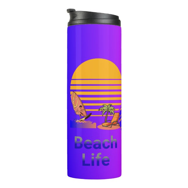 Thermal Tumbler With Beach design (Rotated Right)
