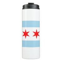 Thermal Tumbler with flag of Chicago, USA