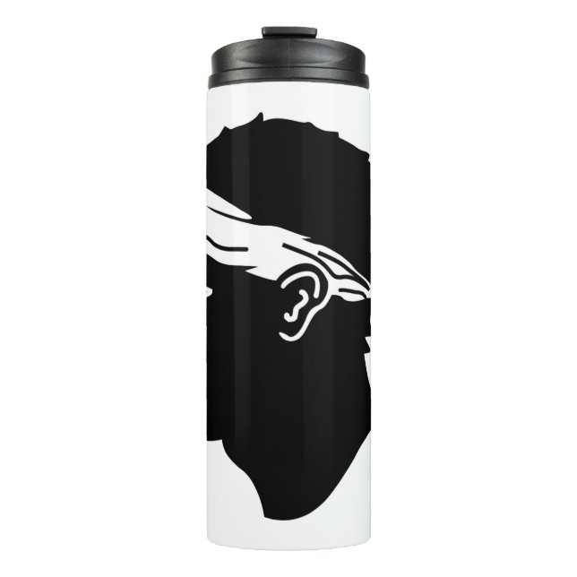 Thermal Tumbler with flag of Corsica (Front)