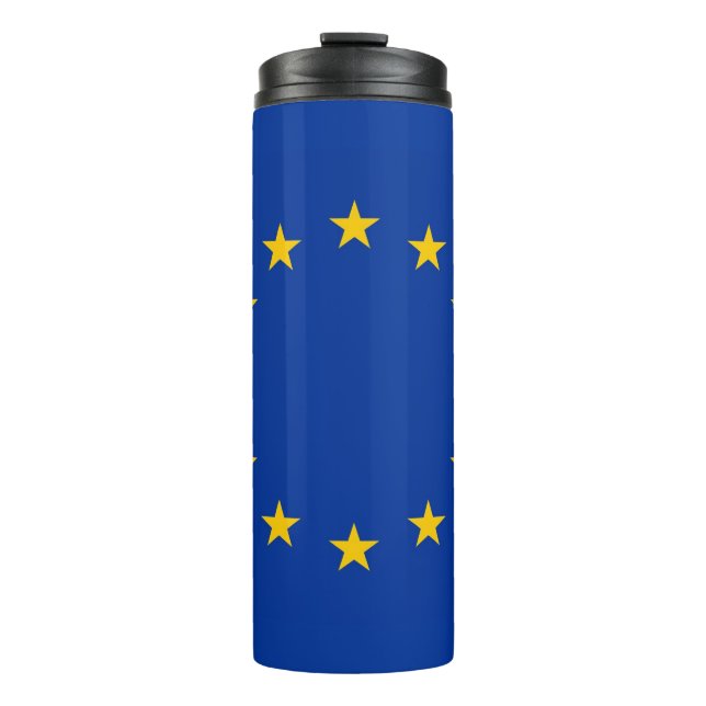 Thermal Tumbler with flag of Europe (Front)