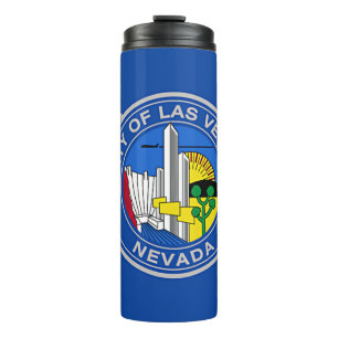 Thermal Tumbler with flag of Las Vegas, USA
