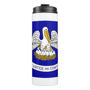 Thermal Tumbler with flag of Louisiana, USA