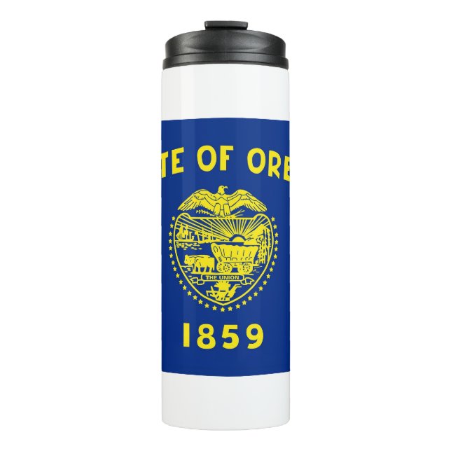 Thermal Tumbler with flag of Oregon, USA (Front)