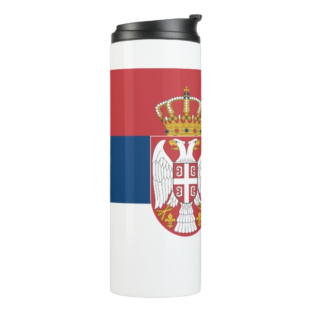 Thermal Tumbler with flag of Serbia (Rotated Left)