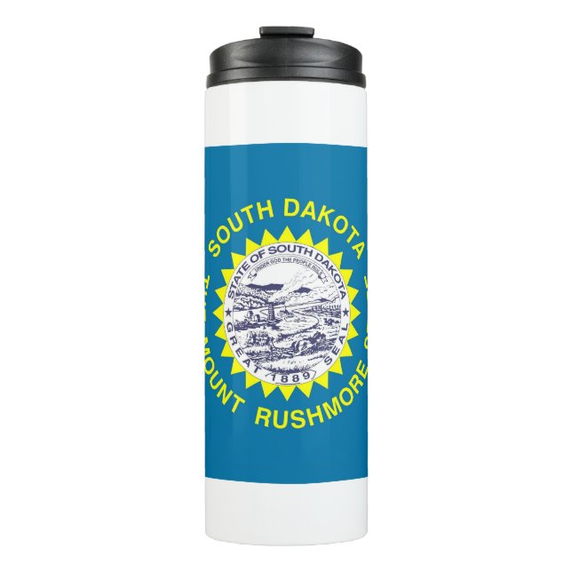 Thermal Tumbler with flag of South Dakota, USA (Front)