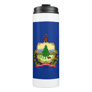 Thermal Tumbler with flag of Vermont, USA