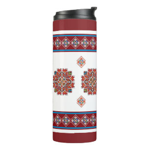 THERMAL TUMBLER with nacional patterns Serbia