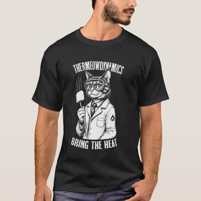 Thermodynamics Cat Thermeowdynamics Marshmallow Sc T-Shirt (Front)
