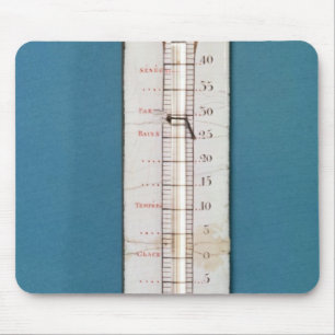 Thermometer surmounted with a phrygian bonnet mouse pad