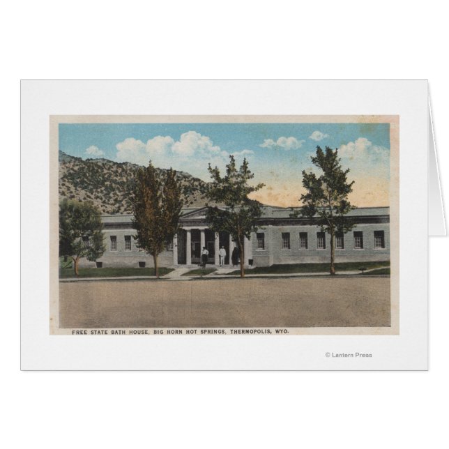 Thermopolis, WY - View of Big Horn Bath House (Front Horizontal)