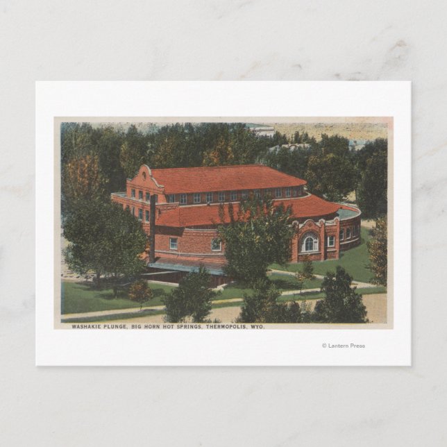 Thermopolis, WY - View of Washakie Plunge Postcard (Front)
