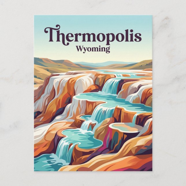 Thermopolis Wyoming Postcard (Front)