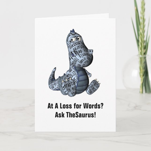 TheSaurus Birthday Humour Card (Front)
