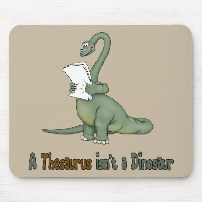 Thesaurus Dinosaur Mouse Pad (Front)